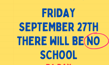 Blue and Yellow Minimalist Announcement There Will Be No Class Instagram Story